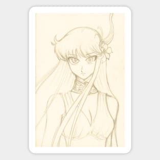 saori the athena goddess sketch Magnet